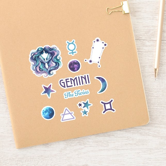 Gemini Zodiac Sticker Collection (Notebook)