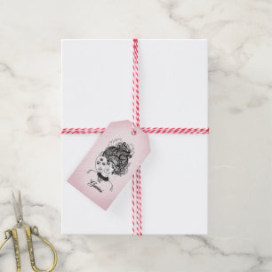 Gemini Zodiac Symbol and Sign Pink Gift Tags