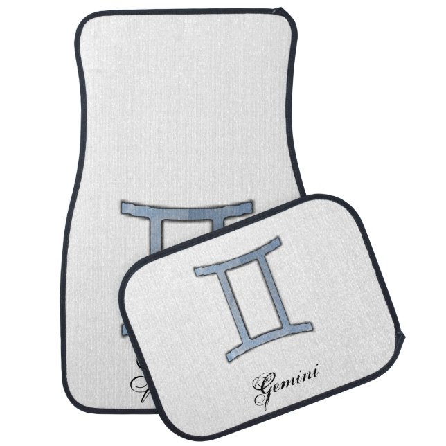 Gemini Zodiac Symbol Element by Kenneth Yoncich Car Mat (Set)