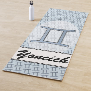 Gemini Zodiac Symbol Element by Kenneth Yoncich Yoga Mat
