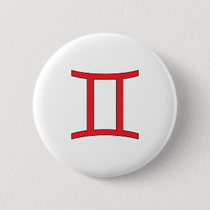 Gemini, Zodiac symbol, horoscope Button