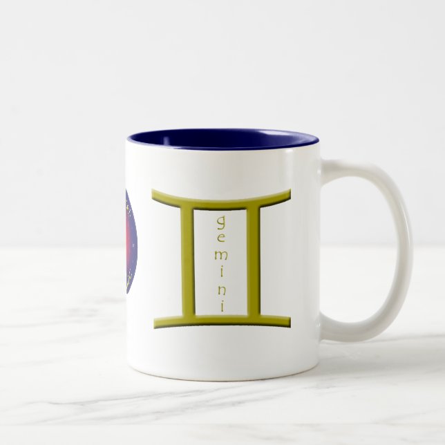 Gemini Zodiac Symbol Mug (Right)
