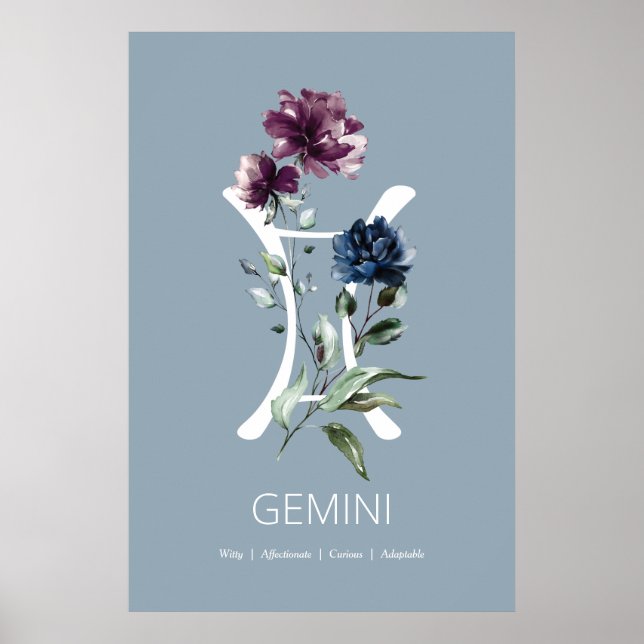 Gemini Zodiac Symbol Poster (Front)