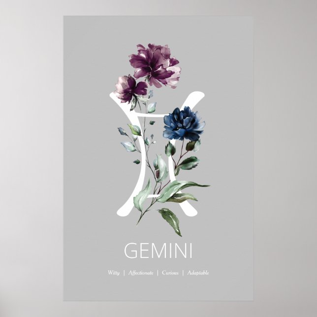 Gemini Zodiac Symbol Poster (Front)