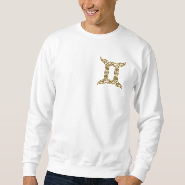 Gemini Zodiac - Tribal Gold Sweatshirt (Front)