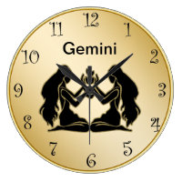 Gemini Zodiac Wall Clock