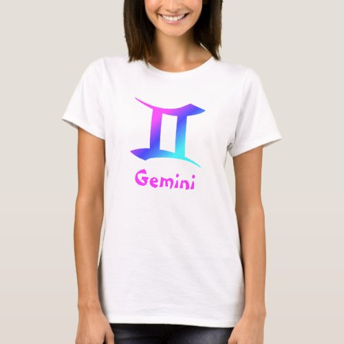 Gemini zodiac womens classic white tshirt