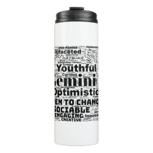 Gemini Zodiac Word Cloud Inspiration Tumblers