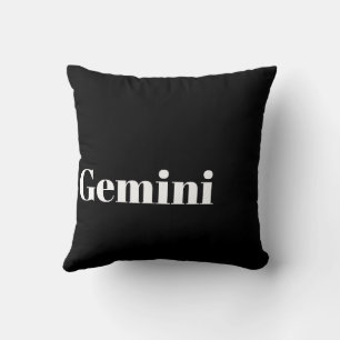 Gemini Zodiac Word Cloud Throw Pillow