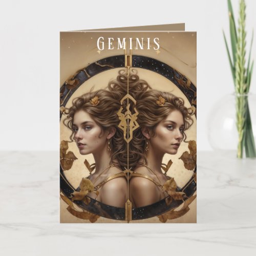 Geminis Female Birthday Card