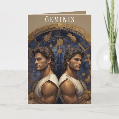 Geminis Male Birthday Card