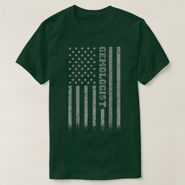 Gemologist American Flag  T-Shirt (Design Front)