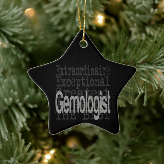 Gemologist Extraordinaire Ceramic Ornament (Tree)