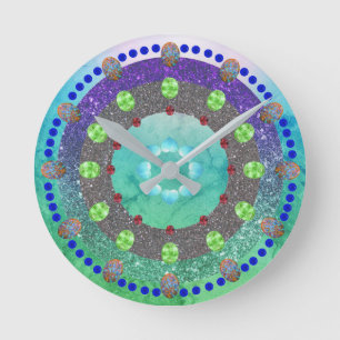 "Gems & Geodes" Acrylic Wall Clock