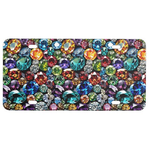 Gems Jewels and Gemstones License Plate