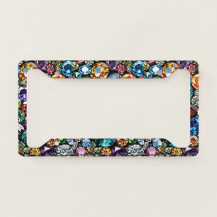 Gems Jewels and Gemstones License Plate Frame