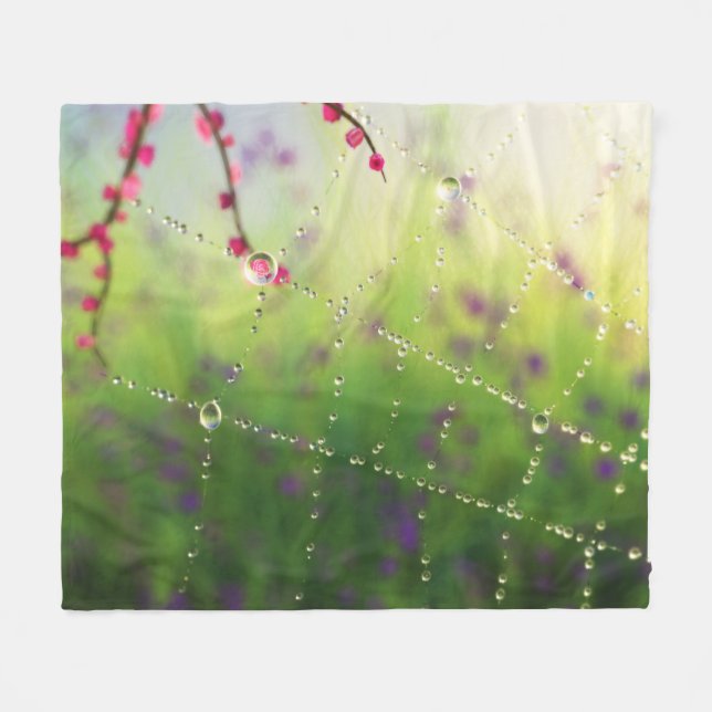 Gems of a Spring Morning Fleece Blanket (Front (Horizontal))