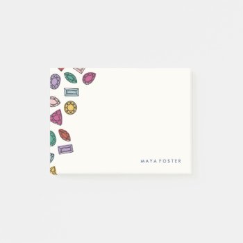 Gems (small) - Sapphire Post-it Notes by AmberBarkley at Zazzle