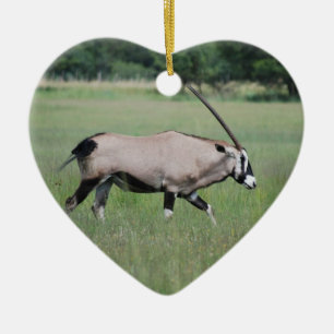Gemsbok antelope ceramic ornament