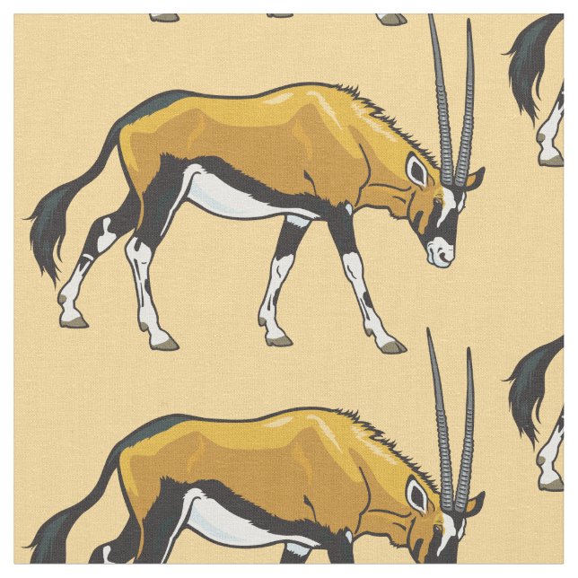 Gemsbok, gemsbuck or South African oryx Fabric (Close Up)