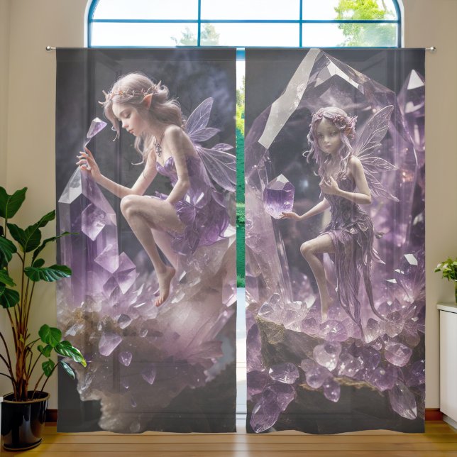 Gemstone Amethyst Fantasy Fairy Curtains (Living Room)