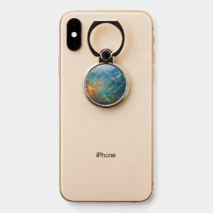 Gemstone Blue Opal Pattern Phone Ring Stand