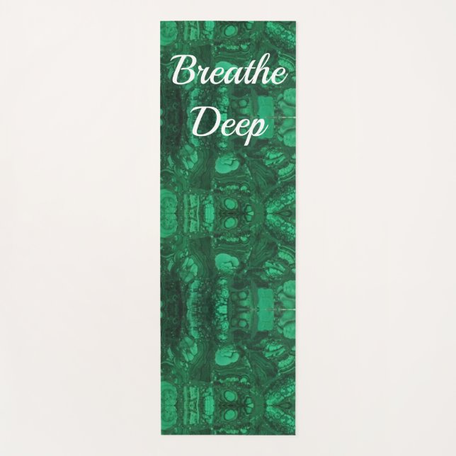 Gemstone Bright Green Abstract Pattern Gem Yoga Mat (Front)