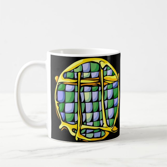 Gemstone Colored Gemini Symbol Coffee Mug (Left)