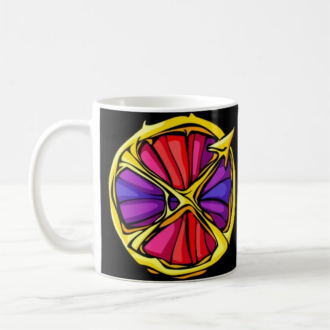 Gemstone Colored Sagittarius Symbol Coffee Mug (Left)