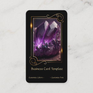 Gemstone Crystal Healing Amethyst Business Card