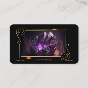 Gemstone Crystal Healing Amethyst  Business Card