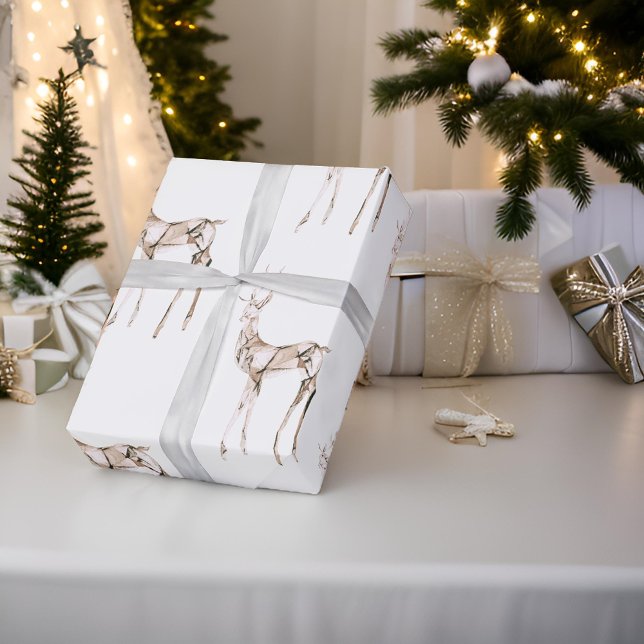 Gemstone Crystal Reindeer Christmas Wrapping Paper (Creator Uploaded)