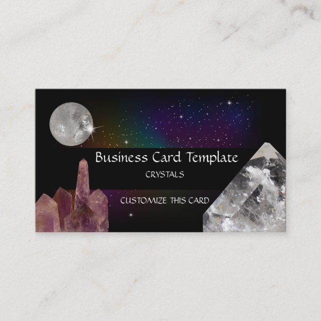 Gemstone & Crystals Business Card (Front)