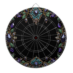 Gemstone Floral Dartboard