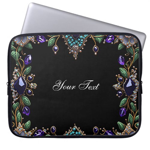 Gemstone Floral Laptop Sleeve