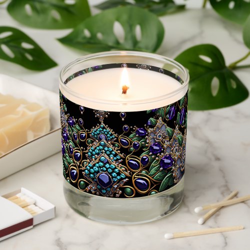 Gemstone Floral Scented Jar Candle