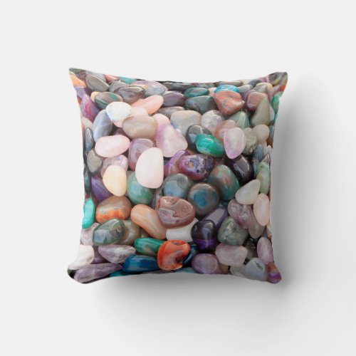 Gemstone geology mineral throw pillow