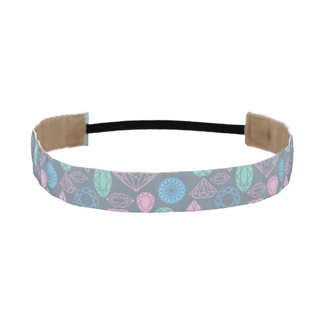 Gemstone Icon Pattern Athletic Headband (Front)