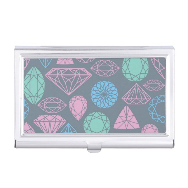 Gemstone Icon Pattern Business Card Case (Front)