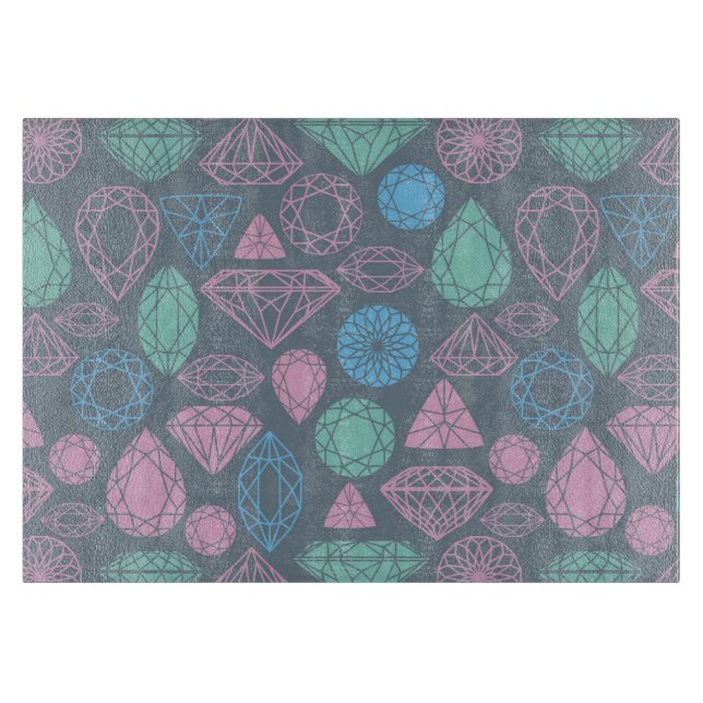 Gemstone Icon Pattern Cutting Board (Front)