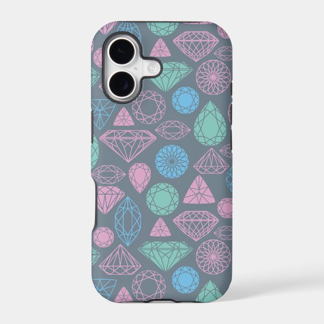 Gemstone Icon Pattern Iphone Case (Back)