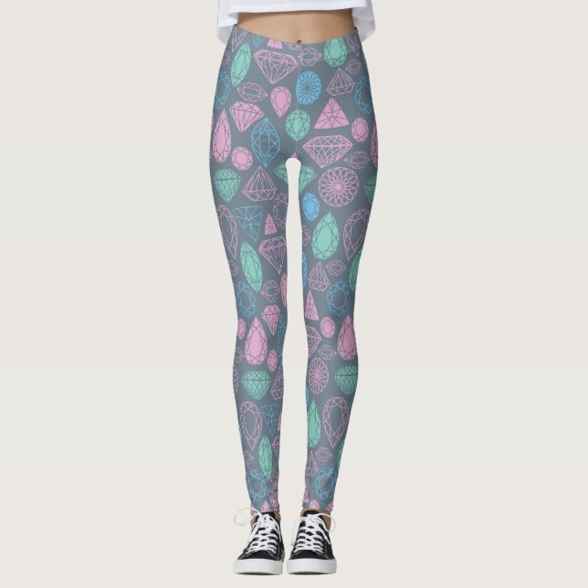 Gemstone Icon Pattern Leggings (Front)