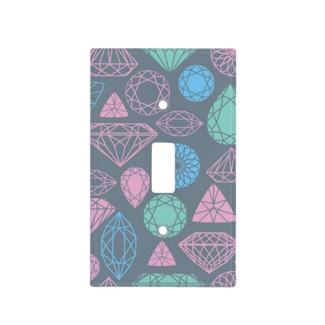 Gemstone Icon Pattern Light Switch Cover (Front)