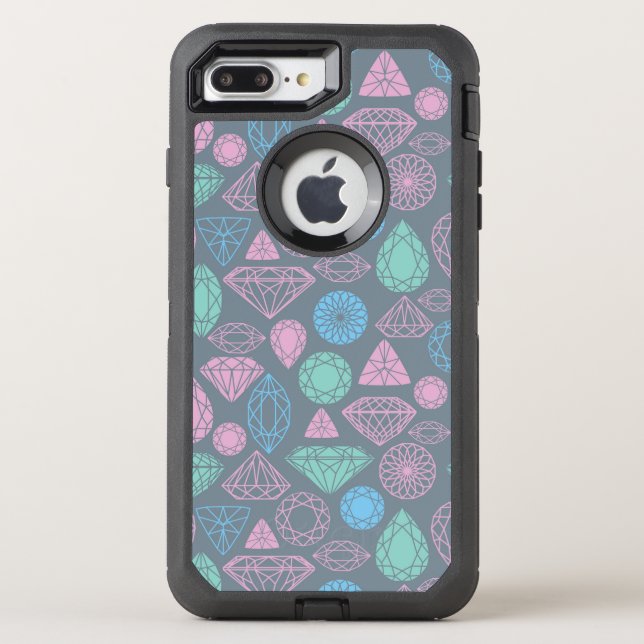 Gemstone Icon Pattern Otterbox iPhone Case (Back)