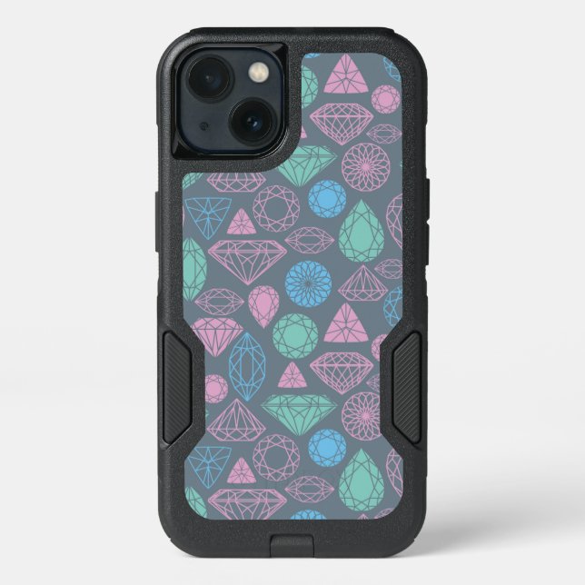 Gemstone Icon Pattern Otterbox iPhone Case (Back)