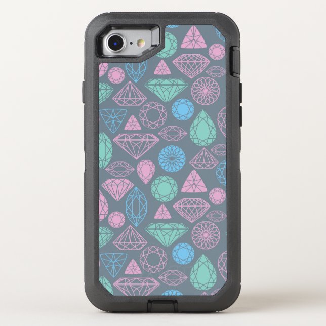 Gemstone Icon Pattern Otterbox iPhone Case (Back)