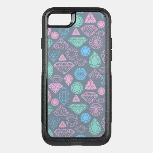 Gemstone Icon Pattern Otterbox iPhone Case (Back)