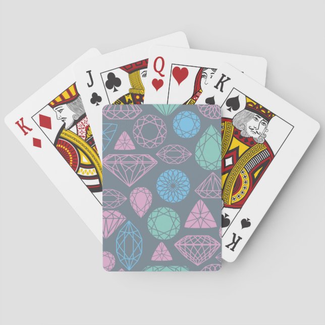 Gemstone Icon Pattern Poker Cards (Back)