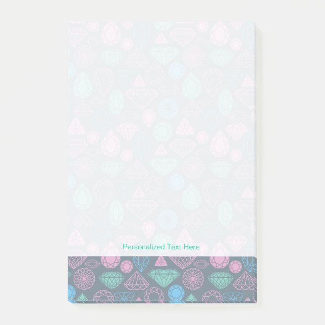 Gemstone Icon Pattern Post-it Notes (Front)