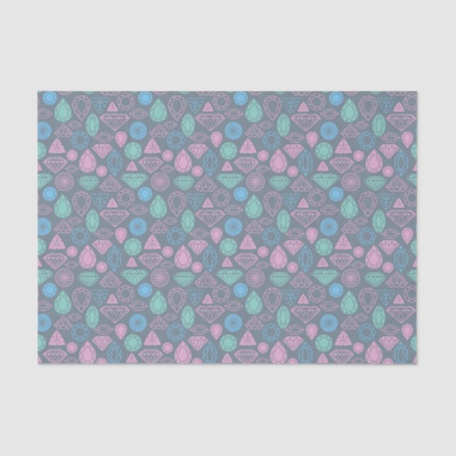 Gemstone Icon Pattern Tissue Paper (Front)